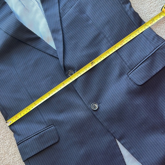 Tommy Hilfiger Navy Striped Suit Jacket Coat - Picture 10 of 11